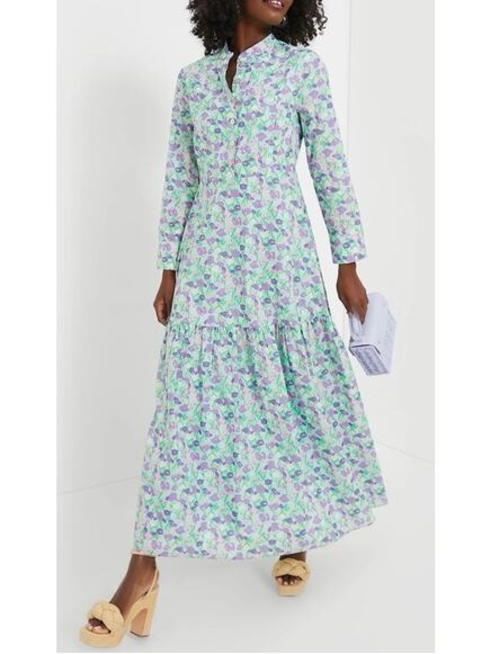 NWT Hyacinth House Blue Floral Bellflower Maxi